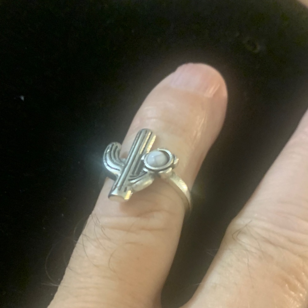 Silver Cactus Ring Bogo